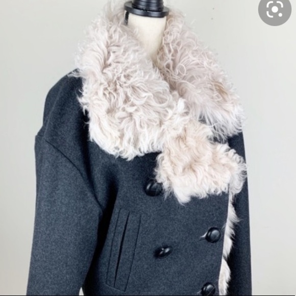 Isabel Marant Berit Shearling Lined pea coat. - Picture 10 of 12